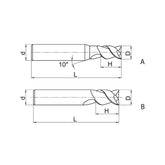 Solid carbide milling End mill General machining of Al and Al alloys AL-2E - Makotools Industrial Supply Tools for Metal Cutting